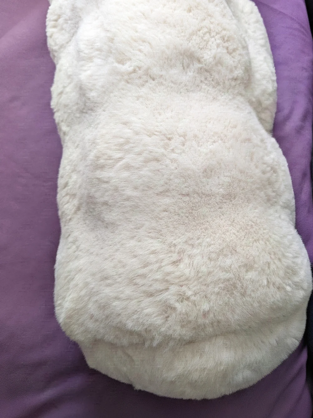 Mon Chateau Faux : Fur Lumbar Pillow Ivory Cream Decorative Throw Pillow